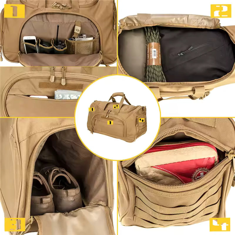 50L Foldable Travel Sports Duffle Bag with Shoe Compartment – Carry-On Gym & Luggage Bag (Unisex, 6 Colors)