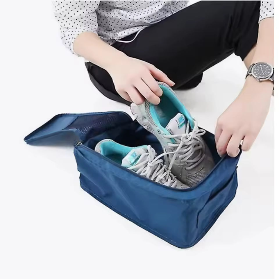 Portable Waterproof Folding Shoe Storage Bag – High-Capacity Travel Organizer Pouch (1PC)