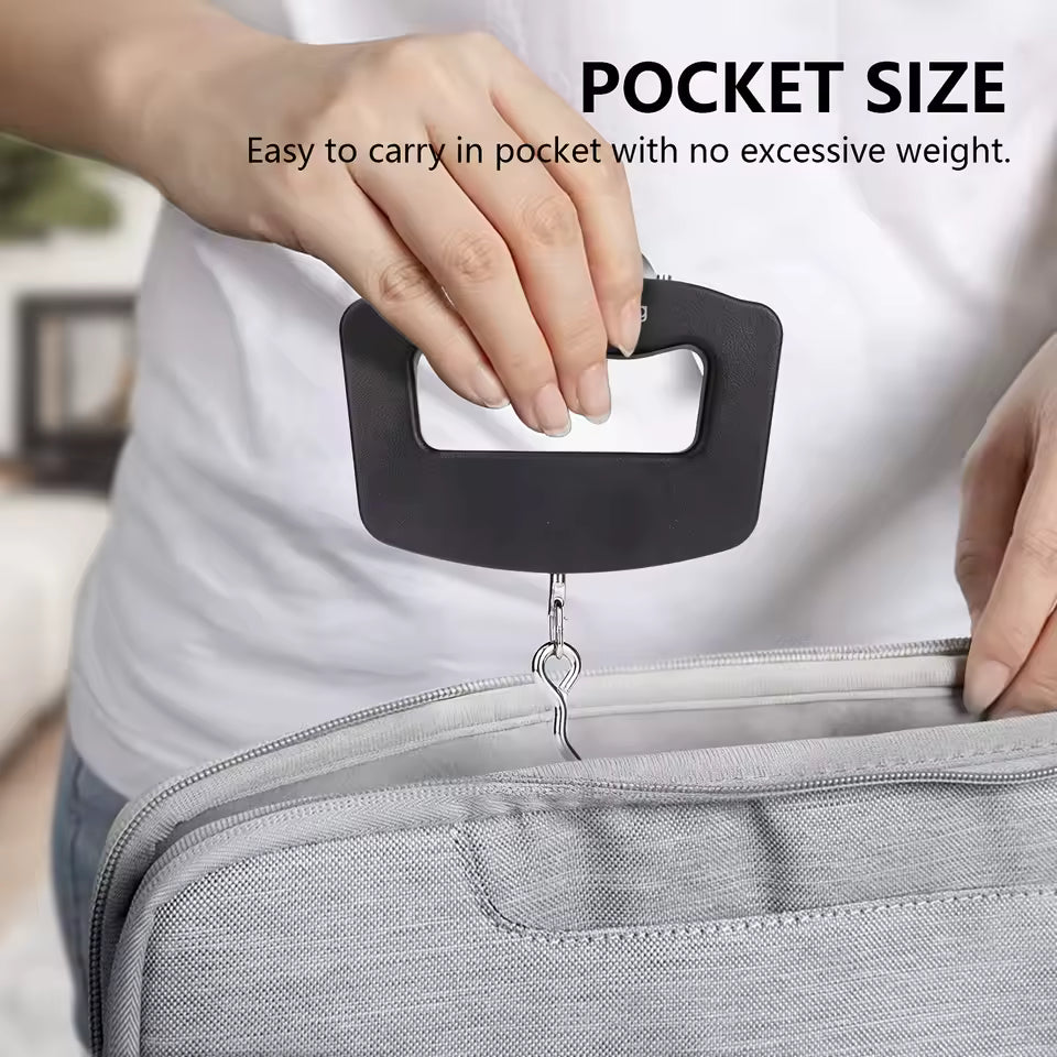 50kg LCD Digital Portable Luggage Scale High Precision Travel Hanging Scale with Webbing Strap