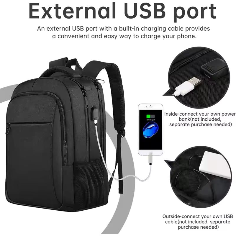 Large Travel Laptop Backpack Business Anti-Theft Waterproof 18 Inch Laptop Bag with USB Charging Port – A32R