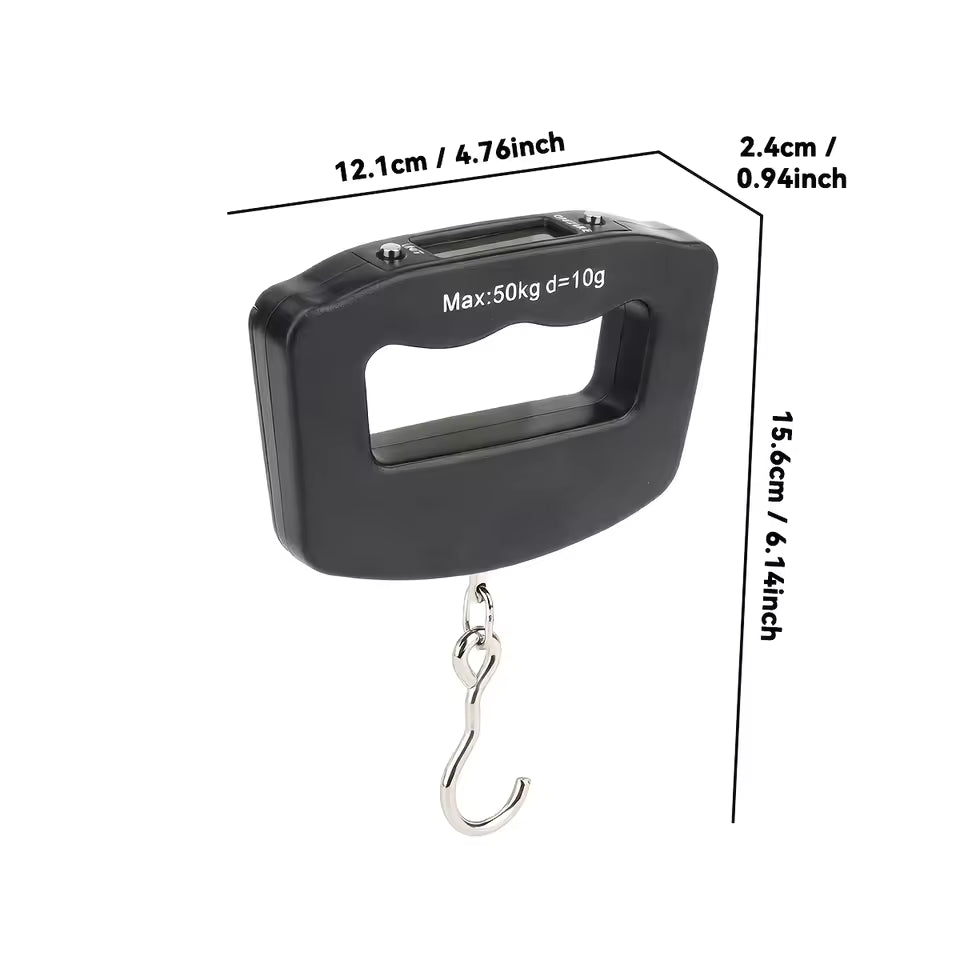 50kg LCD Digital Portable Luggage Scale High Precision Travel Hanging Scale with Webbing Strap