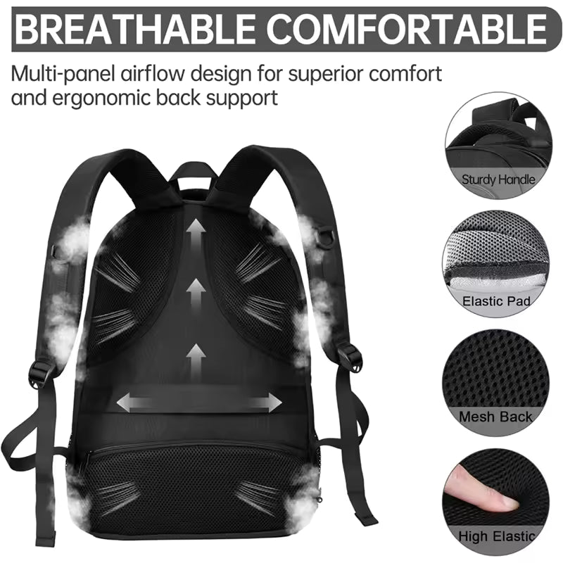 Large Travel Laptop Backpack Business Anti-Theft Waterproof 18 Inch Laptop Bag with USB Charging Port – A32R
