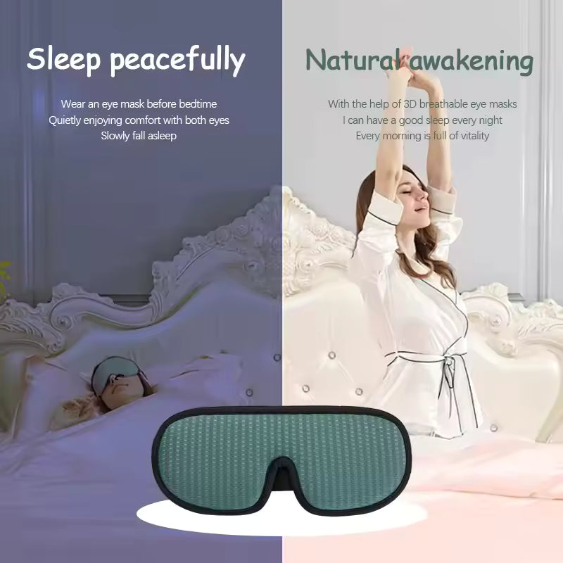 3D Contour Sleep Eye Mask for Side Sleepers – 100% Blackout Soft Travel Sleeping Mask