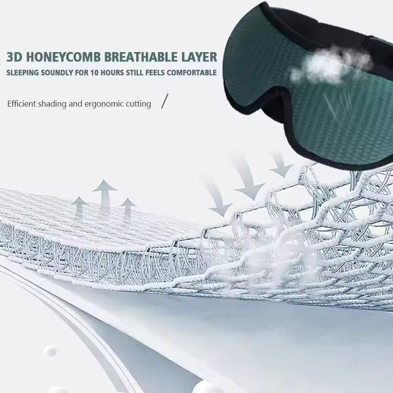 3D Contour Sleep Eye Mask for Side Sleepers – 100% Blackout Soft Travel Sleeping Mask