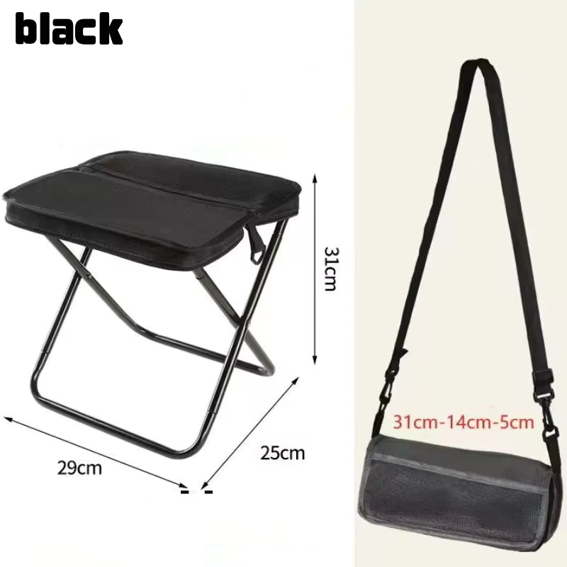 Portable Foldable Backpack Stool Lightweight Camping & Fishing Chair for Hiking Travel