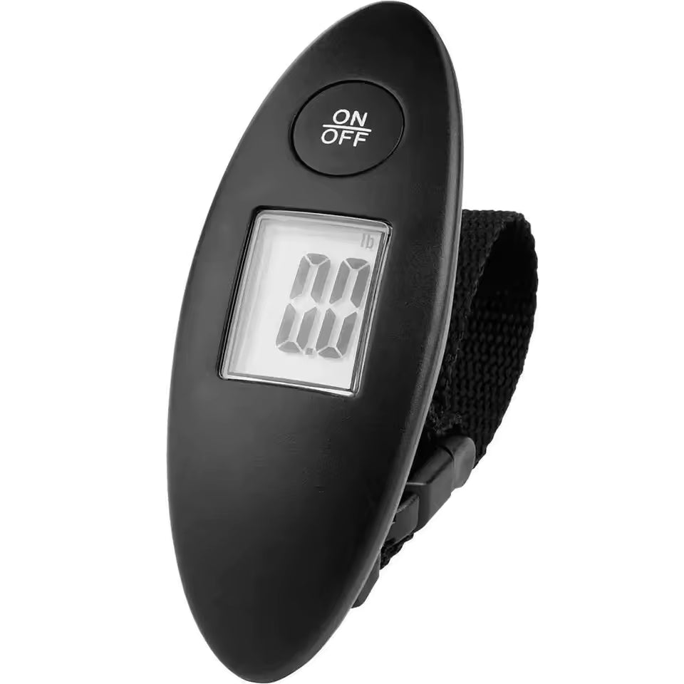 50kg LCD Digital Portable Luggage Scale High Precision Travel Hanging Scale with Webbing Strap